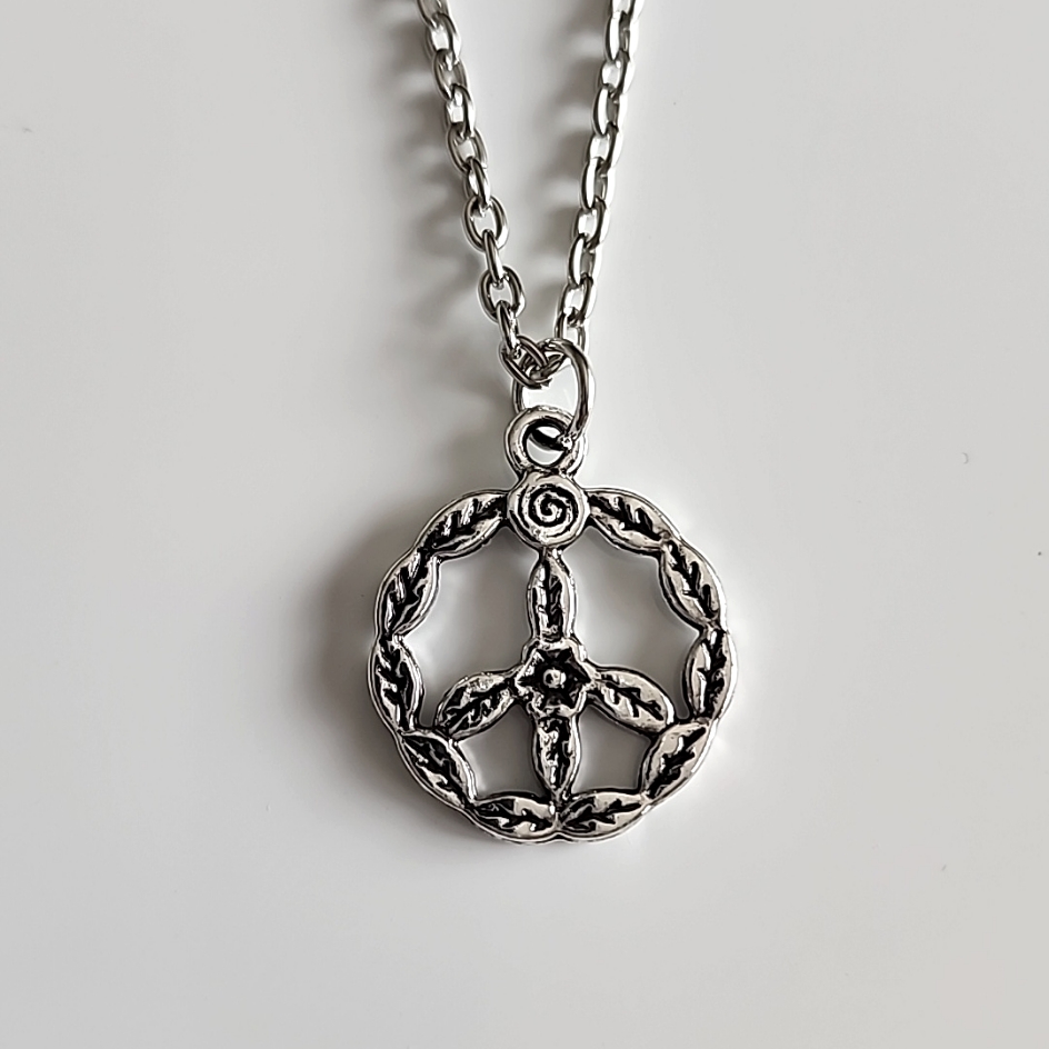 Peace Wreath Necklace 20 Inch Hang Zinc Alloy Ny 10$
